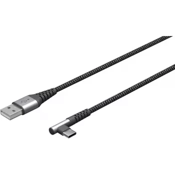 Goobay 64656 USB kabelis 1 m USB 2.0 USB C USB A juoda - pilka (64656)