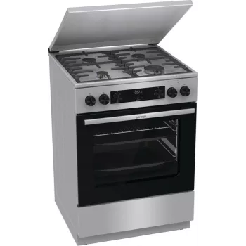 Gorenje GKS6C71XF laisvai pastatoma viryklė su orkaite, sidabrinė