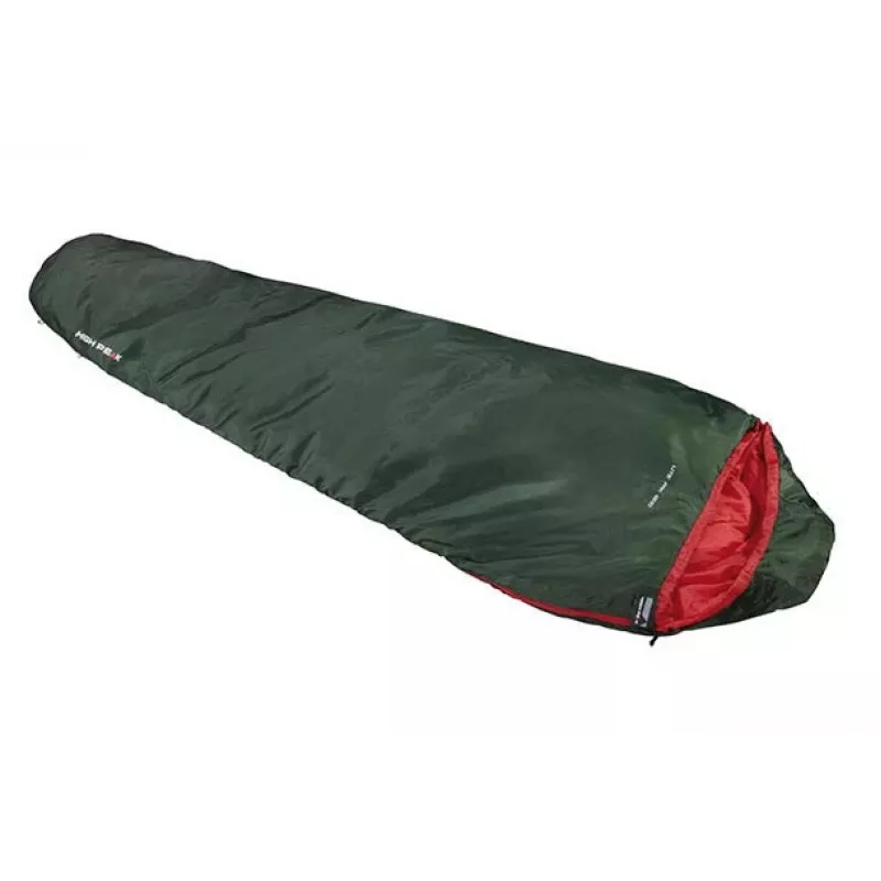 High Peak Lite Pak 1200 Mumijos formos miegmaišis, poliesteris, žalias, raudonas 23263