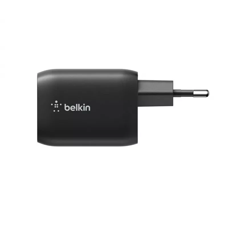 USB-C dvigubas įkroviklis Belkin ENA007KQBK 65W — dvigubas USB-C PD įkrovimas nešiojamiesiems kompiuteriams ir mobiliesiems įrenginiams