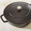 Saute Pan ZWILLING STAUB BRAISERS apvali 28 cm, juoda, dugno Ø 22.2 cm