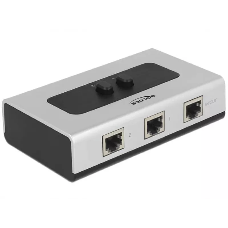 Hub DeLOCK 87673 1000 Mbit/s juoda pilka