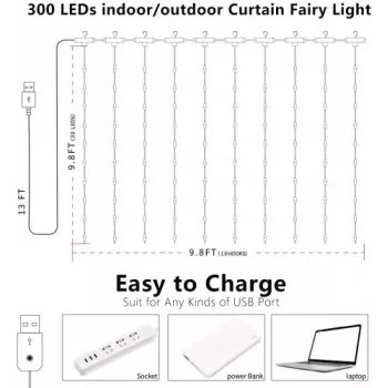 LED juostelė OEM X0013lX27J — 300 šviesos diodų, šilta balta