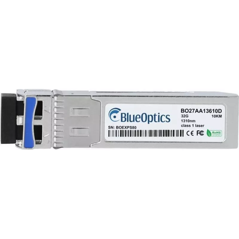 Suderinamas Emulex LP32-LW-OPT-1 BlueOptics© BO27AA13610D SFP28 siųstuvas-imtuvas, LC-Duplex, 32GBASE-LW, vienmodis šviesolaidis, 1310nm, 10KM, DDM, 0°C/+70°C (LP32-LW-OPT-1-BO)