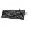 Laidinis pilno dydžio NATEC Moray ES klaviatūra su USB, ispaniška QWERTY, 105 klavišai, ID kortelių skaitytuvas, 1,5 m laidas, juoda