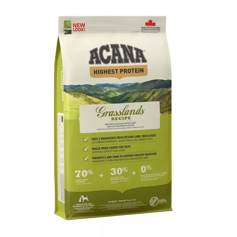 Acana Dog TF Regionals Grasslands 11.4 kg Adult Duck, Egg, Fish, Lamb