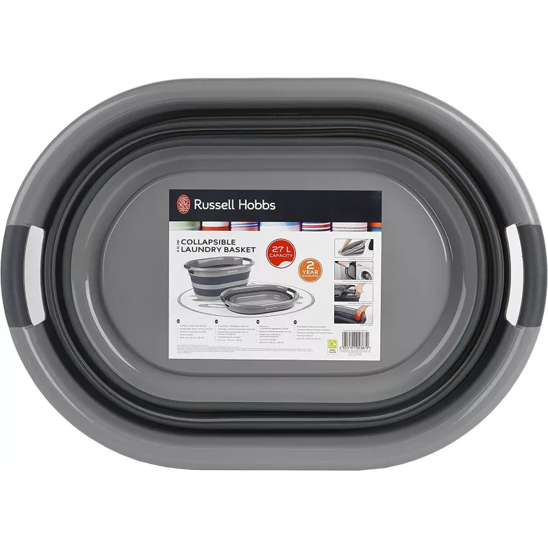 Sulankstomas skalbinių krepšys Russell Hobbs LA053879GRYFEU7 27L