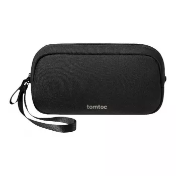 Priedų dėklas Tomtoc Light-T12 by Tomtoc (juodas) — kompaktiškas tvarkyklė kabeliams ir smulkiai technikai
