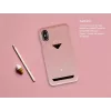 VixFox „Card Slot Back Shell“, skirta „iPhone X/XS“ — rožinis apsauginis telefono dėklas su kortelių kišene