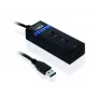 USB 3.2 Gen 1 Type-A 4 prievadų šakotuvas IBOX IUH3FB, 5000 Mbit/s, juodas, 0,5 m kabelis