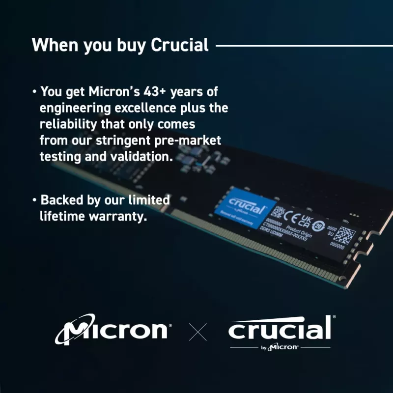 Crucial DDR5 atminties modulis 16GB 5600MHz