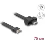 “DeLOCK” USB plokščias laidas Type-E Key A 20 kontaktų kištukas į USB Type-C lizdą 75 cm