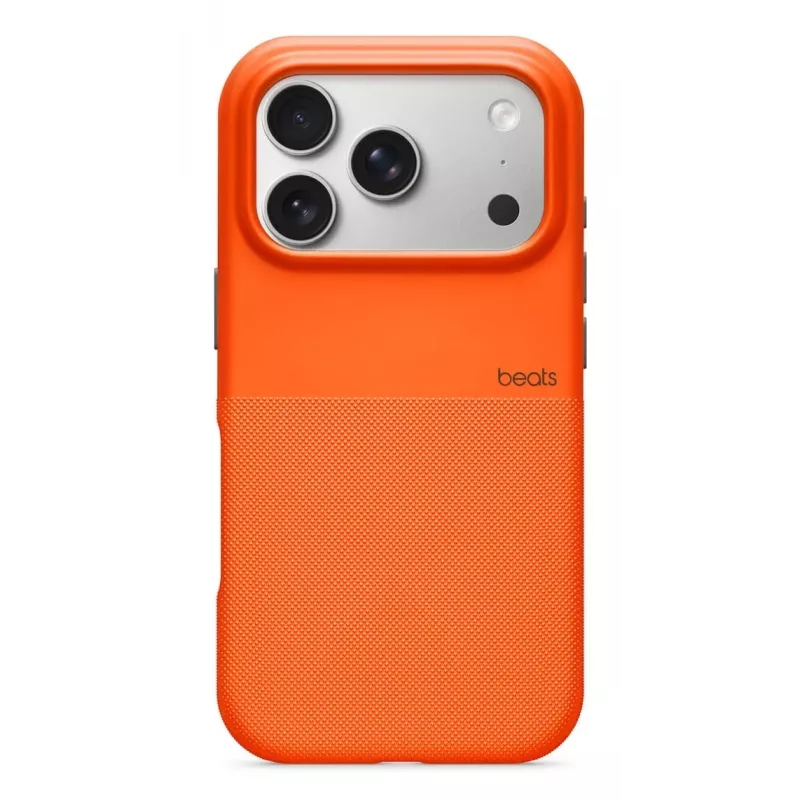 Apple Beats iPhone 17 Pro tvirtas dėklas su MagSafe, Camera Control, oranžinis