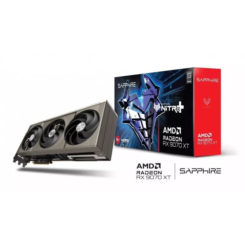 Sapphire vaizdo plokštė Radeon RX 9070 XT, 16 GB GDDR6, PCIe 5.0, 256-bit, 330W TDP
