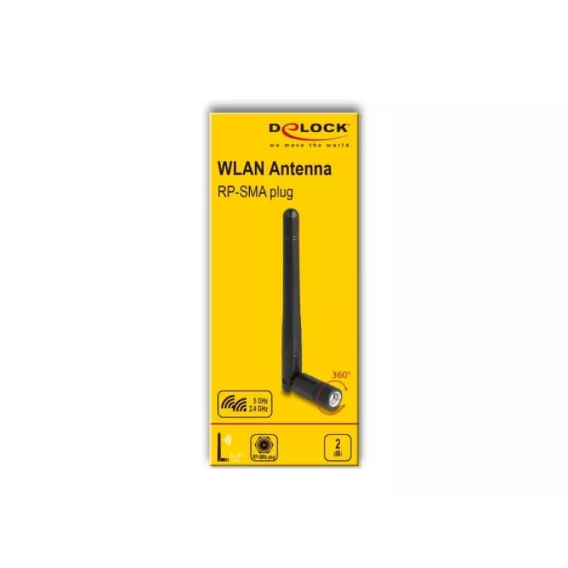 Įvairiakryptė antena DeLOCK 90150 2 dBi RP-SMA 50 Ω