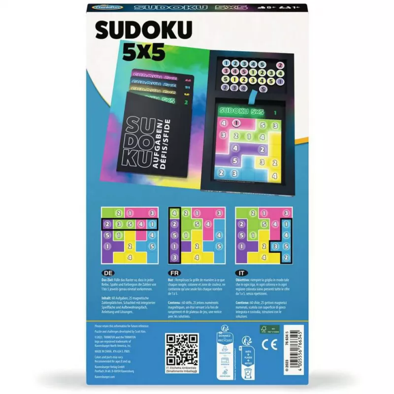Sudoku 5x5, Dėlionės žaidimas