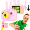 Vaikiškas skaitmeninis fotoaparatas Extralink H23 PINK rekomenduojamas nuo 3 metų