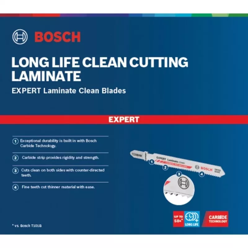 Pjūklo geležtė Bosch Laminate Clean 3 vnt. karbidas 1,5 cm