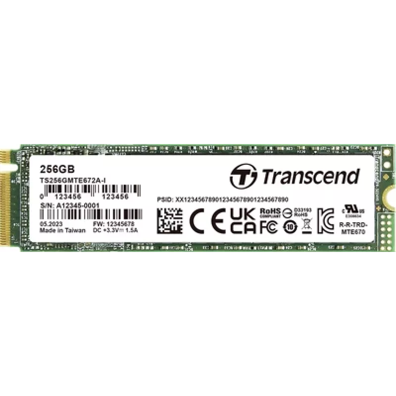 Transcend 256 GB vidinis PCIe SSD TS256GMTE672AI-VS1 (TS256GMTE672AI-VS1)