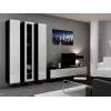 Cama uždara Spintelė VIGO '180' 180/40/30 baltas/juodas blizgus