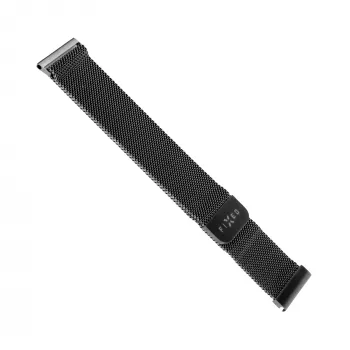 Tinklinis dirželis išmaniajam laikrodžiui FIXED FIXMEST-22MM-BK greito nuėmimo 22 mm juodas