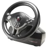 Vairas + pedalai Subsonic SV200 juodi pilki USB 180° pasukimas