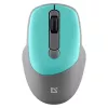 Belaidė pelė DEFENDER Silent Click C Mint 52294 — abiem rankoms tinkama, 1600 DPI, 2,4 GHz nano USB