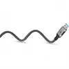Ethernet kabelis USB-A 3.2 Gen1 kištukas > RJ-45 kištukas, LAN adapteris juoda/sidabrinė, 3 metrai, pintas tekstilinis apvalkalas