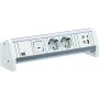Bachmann DESK 2xCEE7/3902.02911x jungiklis 1xUSB A/C 22W GST18 RAL9010