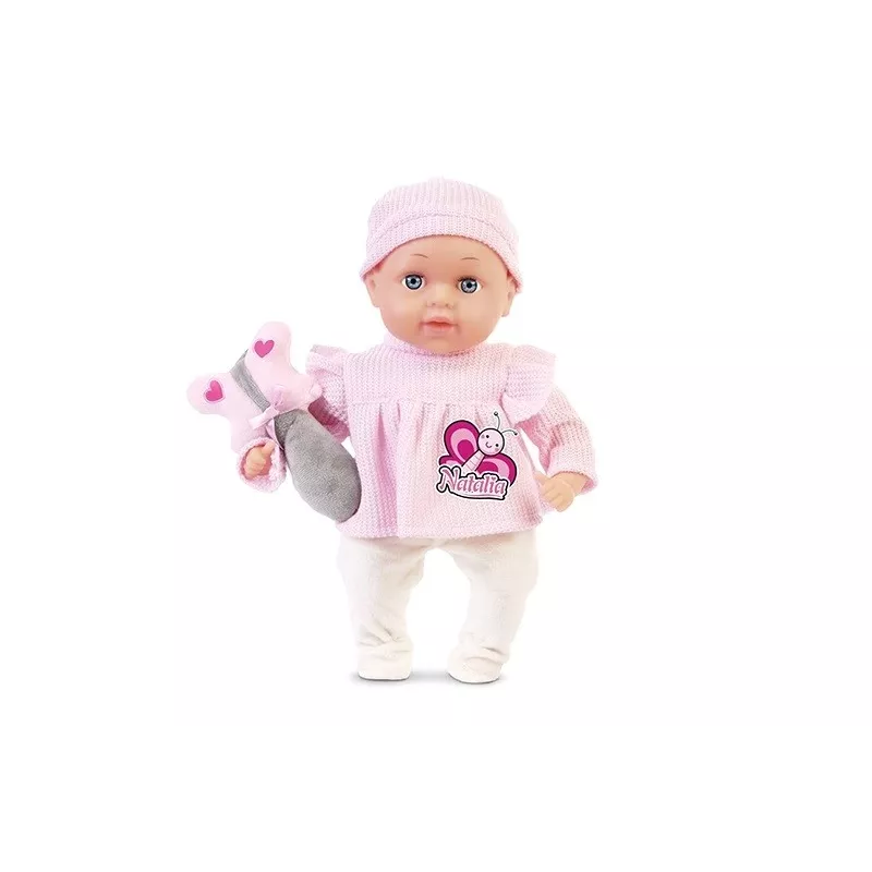 Lėlė Artyk Natalia 33 cm su žaislu - Artyk 33 cm kūdikio lėlė su priedu