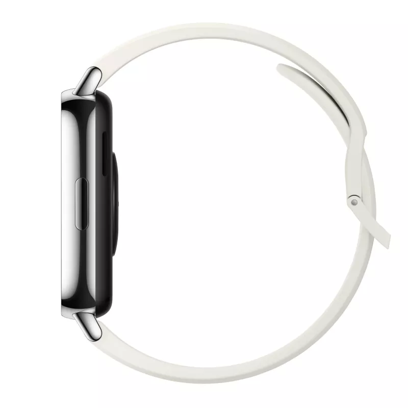 Išmanusis laikrodis „Xiaomi Redmi Watch 5 Lite“ – 1,96 colio AMOLED, GPS, 470 mAh, aukso korpusas, baltas TPU dirželis