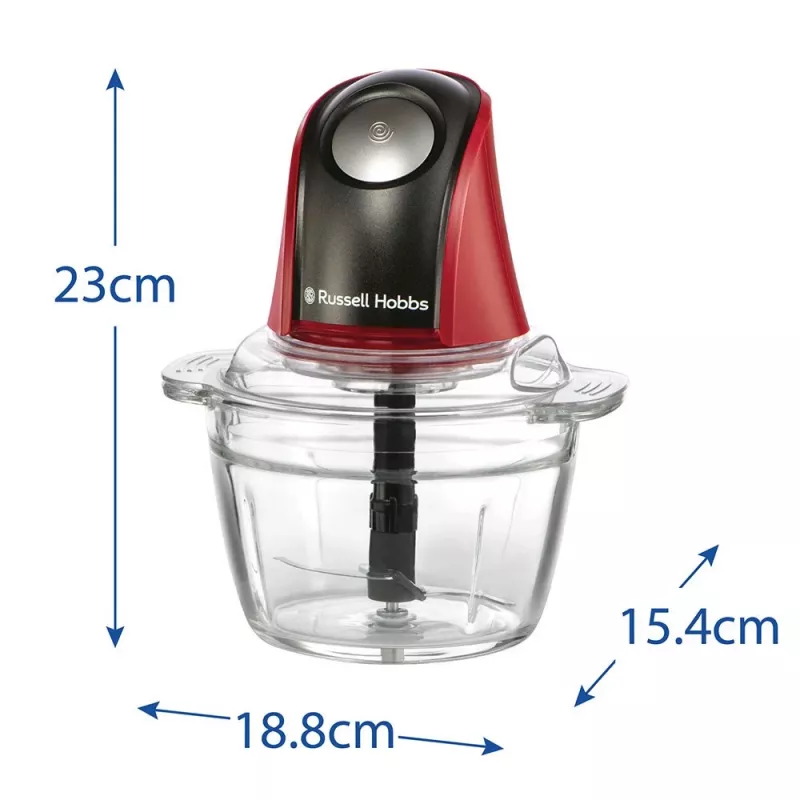 Russell Hobbs 27130-56 elektrinis maisto smulkintuvas 0,5 L 200 W juoda, raudona, permatoma
