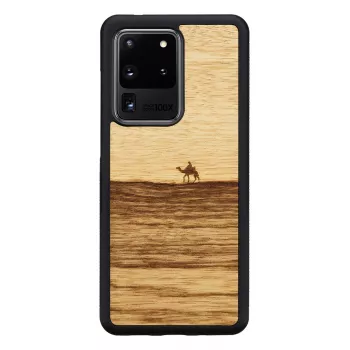 man and wood Galaxy S20 Ultra telefono dėklas, tera juoda