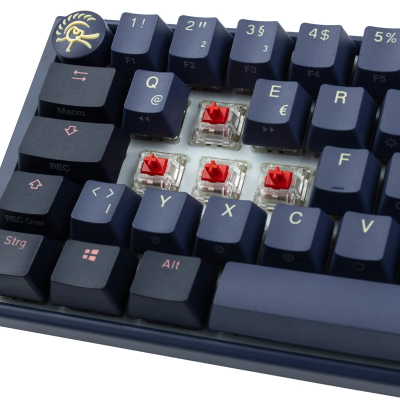 Ducky One 3 Mini klaviatūra, žaidimams, USB, mėlyna