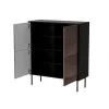 Cama 4D CORTINA komoda 102x40x118 juodas/riešutas