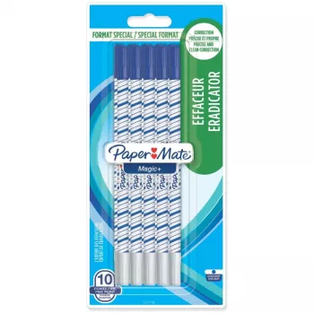 Plunksnakočiai Papermate Magic+ Blue White 10 vnt.