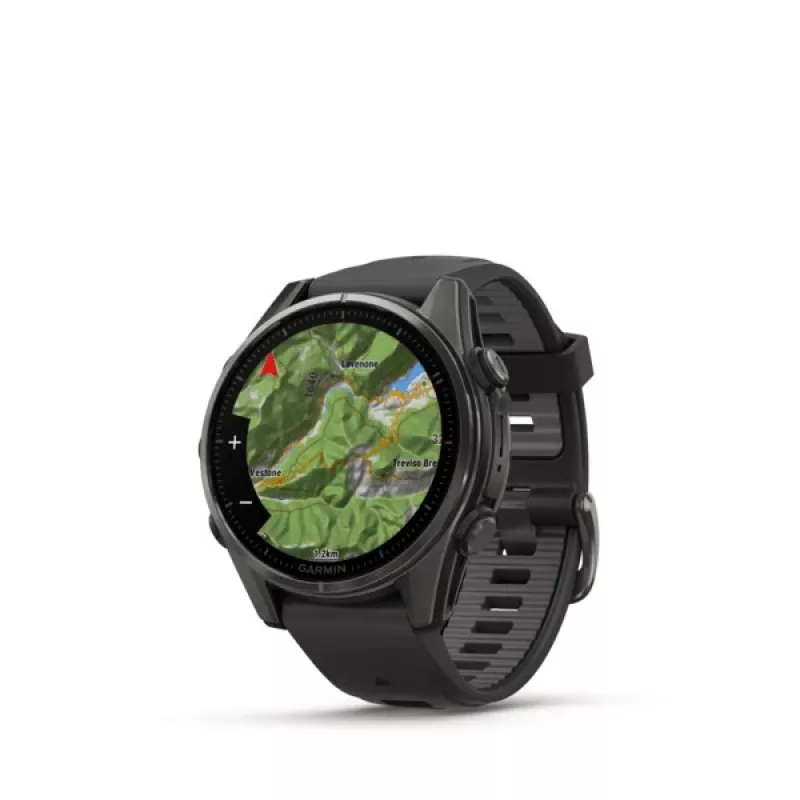 Garmin fenix 8 3,3 cm (1,3 colio) AMOLED 43 mm Skaitmeninis 416 x 416 pikselių Liečiamas ekranas Juodas Wi-Fi GPS (palydovas)