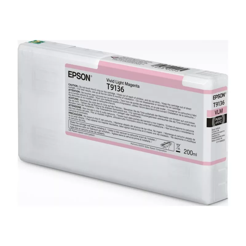 Epson T91360N Vivid Light Magenta Originalius rašalinių kasečių rinkinys suderinamiems Epson spausdintuvams