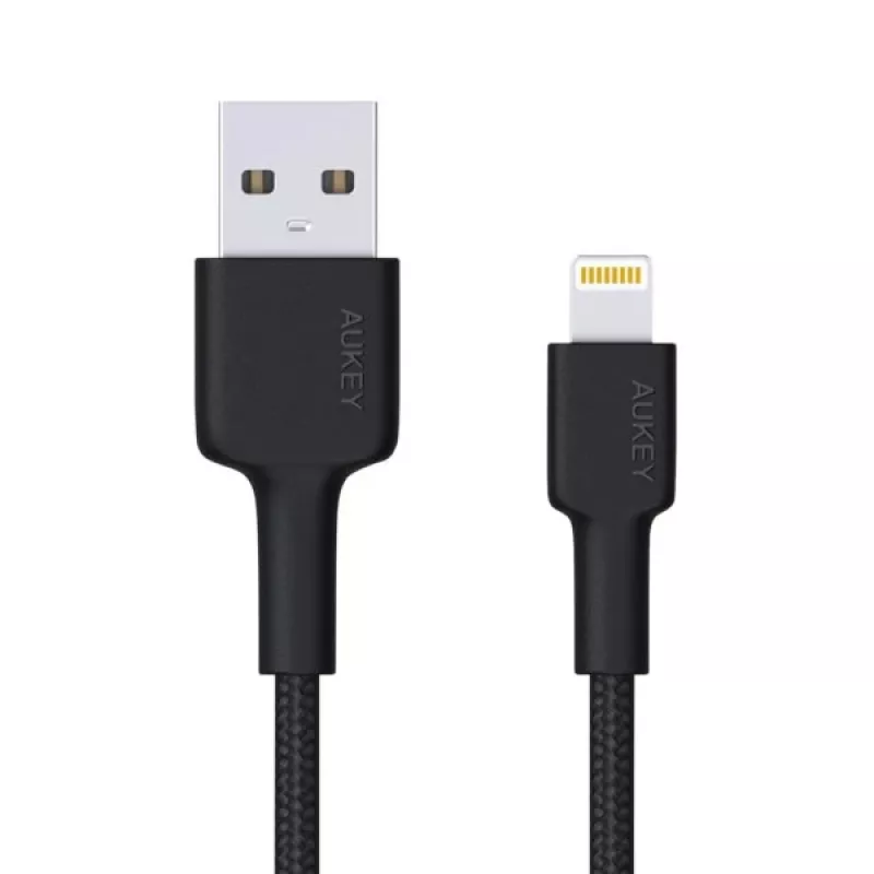 „Lightning“ laidas AUKEY CB-AL05 1 m, juodas