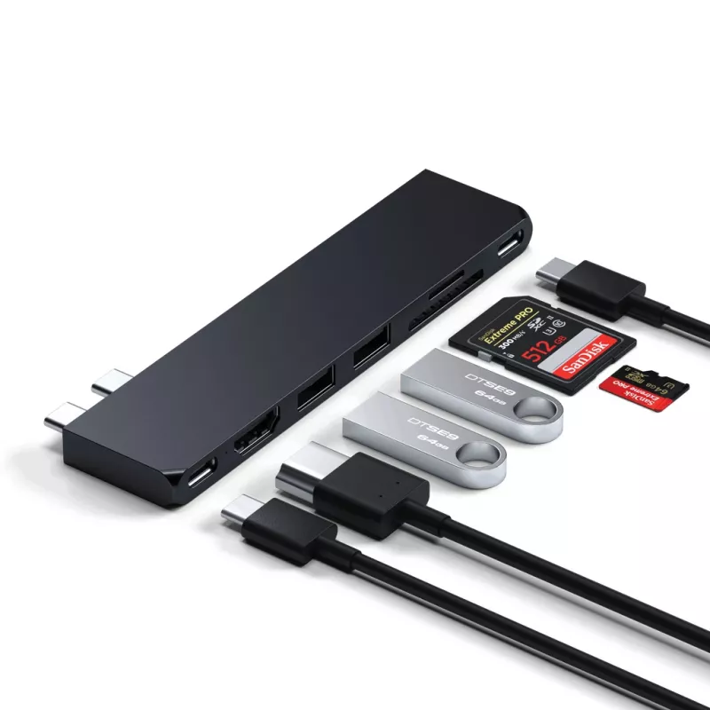 Prijungimo stotelė Satechi ST-HUCPHSD USB 3.2 Gen 2 Type-C Juoda
