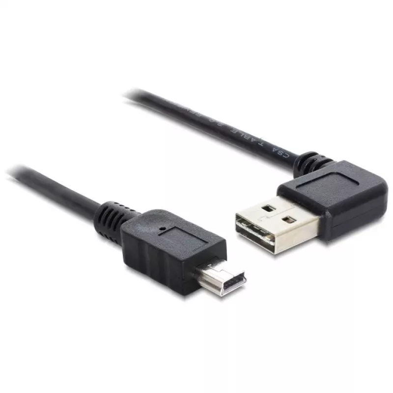 USB laidas DeLOCK 85175 USB 2.0 0,5 m USB A Mini-USB B juodas
