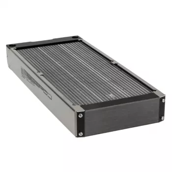 Radiatoriaus blokas Aqua-Computer 33705 — Aliuminis/Varis/Nerūdijantis plienas, 320×140×40 mm, pilka/sidabrinė