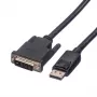 Roline - Vaizdo kabelis - DisplayPort (kištukas) į DVI-D (kištukas) - 2 m - Varžteliai - Juoda