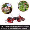 Genėjimo žirklės EINHELL GP-LS 18/28 Li T BL-Solo — belaidės teleskopinės apėjamosios genėjimo žirklės, 18 V, pjovimo geba 2,8 cm, aliuminio rankena