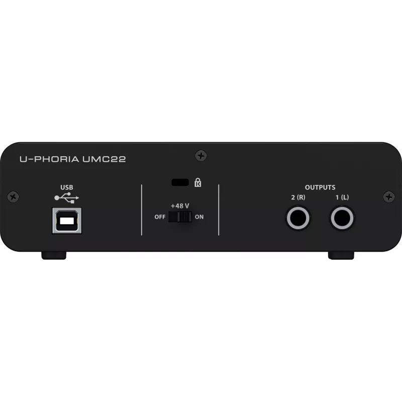 Behringer UMC22 papildoma muzikinė įranga Koncertinė/Studijinė išankstinio stiprintuvo