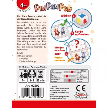 Stalo žaidimas AMIGO Amigo Pim Pam Pum modelis 02502