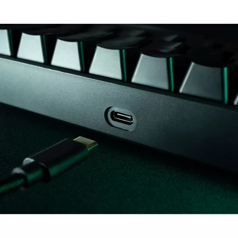 Deltaco GAM-100-DE - 65% - USB + Bluetooth - mechaninis jungiklis - QWERTZ - RGB-LED - juoda