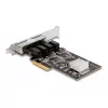 DeLOCK PCI Express x4 kortelė 4 x RJ45 Gigabit LAN RTL8111 - PCIe - RJ-45 - PCIe 2.0 - Sidabrinė - PC - Windows 10 - Windows 11 - Windows 8.1 (88618)