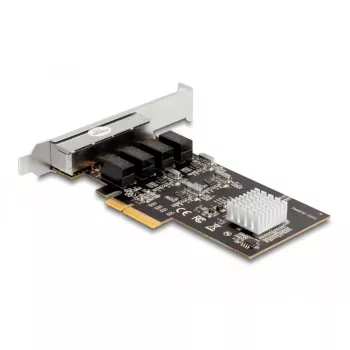 DeLOCK PCI Express x4 kortelė 4 x RJ45 Gigabit LAN RTL8111 - PCIe - RJ-45 - PCIe 2.0 - Sidabrinė - PC - Windows 10 - Windows 11 - Windows 8.1 (88618)