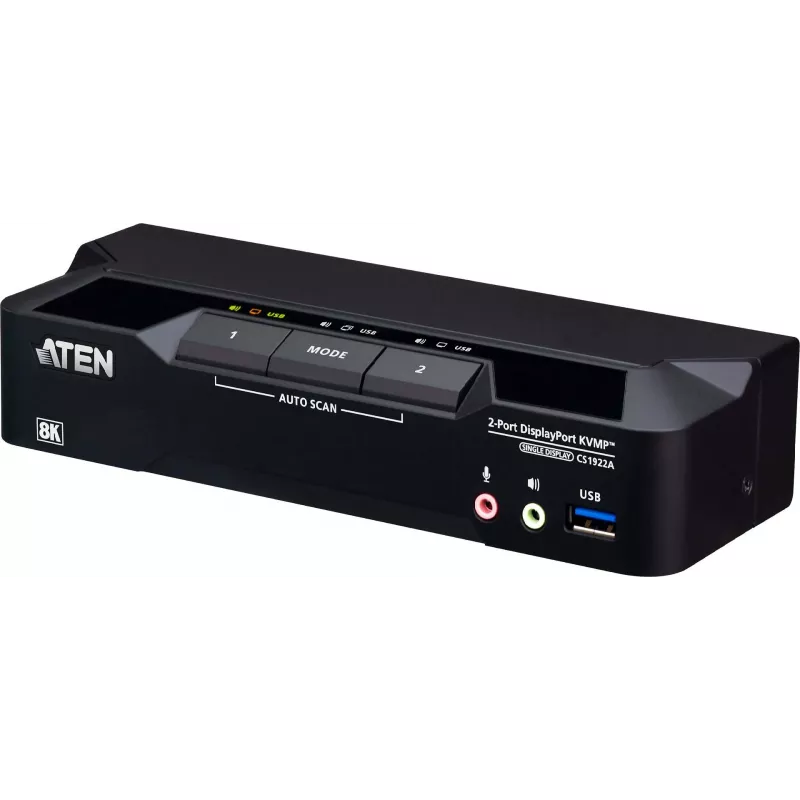ATEN CS1922A KVMP jungiklis 2 krypčių, DisplayPort, USB 3.0, 8K (CS1922A)